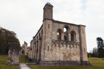 Ruins of destroyed abbey in England