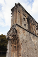 Fototapeta na wymiar Ruins of destroyed abbey in England