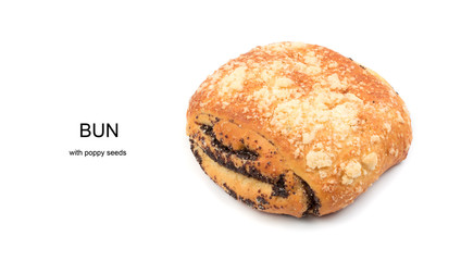 Bun with poppy seeds