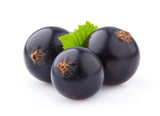 Currant in closeup with leaf