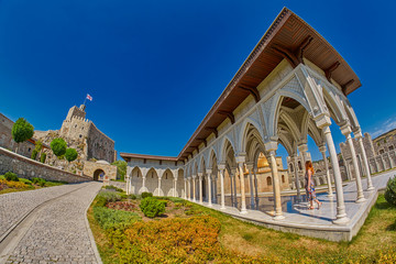 Fototapeta premium AKHALTSIKHE, GEORGIA - 08 AUGUST 2017: Famous Rabati Castle Complex