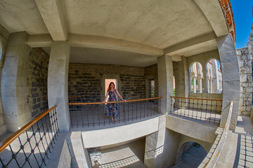 AKHALTSIKHE, GEORGIA - 08 AUGUST 2017: Famous Rabati Castle Complex