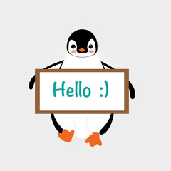 Cute cartoon penguin