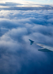 Fototapeta premium Blue clouds and sky. Natural cloudscape background