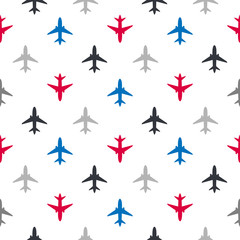 Vector seamless pattern with color flat planes