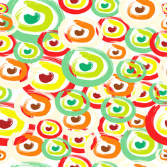 Naklejka premium seamless pattern with circles in multiple colors vector