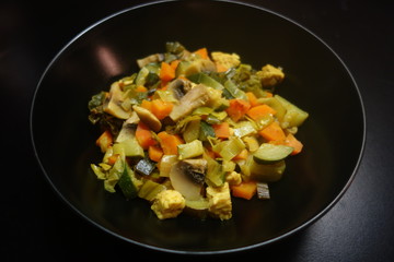 Légumes et tempeh sautés, fait maison