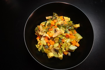 Légumes et tempeh sautés, fait maison