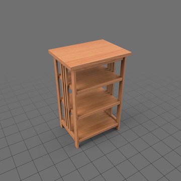 Wood bookshelf with three shelves