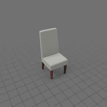 High back fabric chair