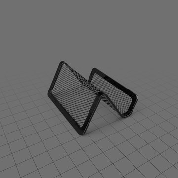 Curved business card holder