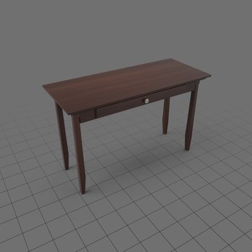 Wood desk with single drawer