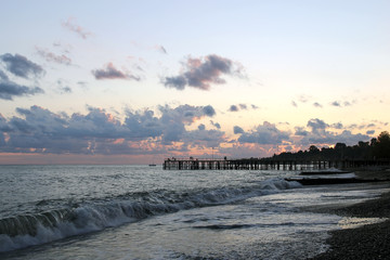 Seascape in the evening time