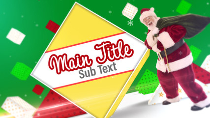 3D Cube with Santa Title
