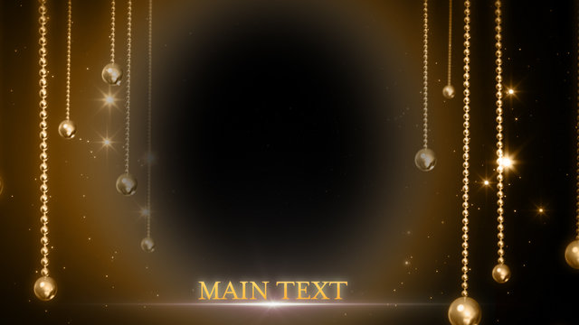 Gold Dangling Ornaments Overlay