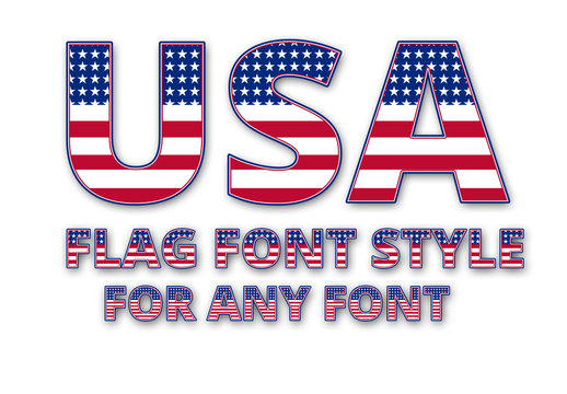 USA Flag Font Style