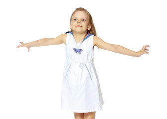 Portrait of a beautiful little girl