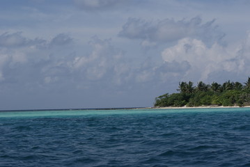Fototapeta na wymiar Storm in Maldives