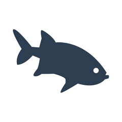 Fish icon on white background.