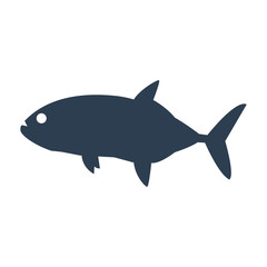 Fish icon on white background.