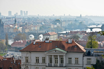 Fototapeta premium Bridges over the Vltava, Prague.