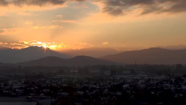 Sunrise in Curico, Chile.