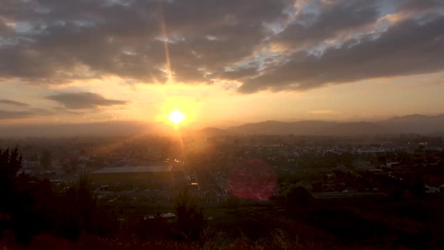 Sunrise in Curico, Chile.