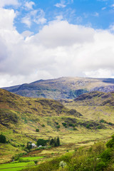 Beautiful chain of mountains in Snowdonia National Park UK