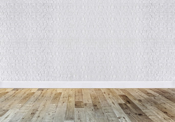 empty room interior design, stone wall for home, hotel, office. 3d illustration