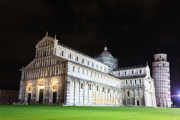 Fototapeta na wymiar Piazza dei Miracoli with the Leaning Tower of Pisa, Italy
