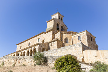 Fototapeta na wymiar Virgen del Rivero church in San Esteban de Gormaz, province of Soria, Spain