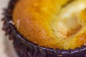 Abstract Closeup Vanilla Muffin Pastry Texture Background