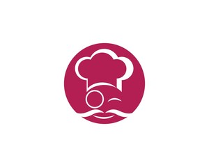 Bakery Chef hat Logo icon flat design