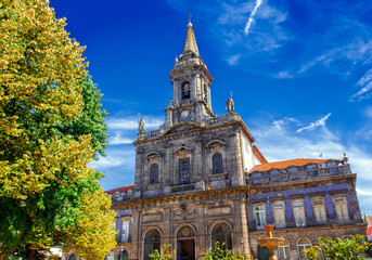 Fototapeta na wymiar Holy Trinity Church at Porto, Portugal. Beautiful Old Church.