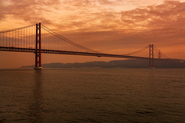 Fototapeta na wymiar Tejo bridge in Lisbon
