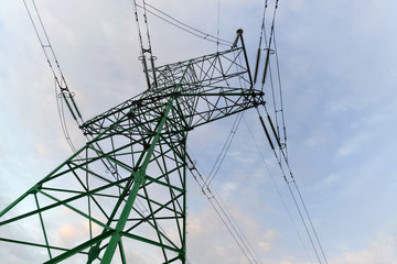 Electricity pylon to support the overhead power line