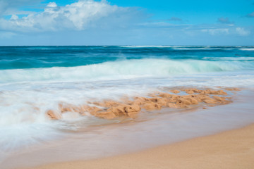 Fototapeta na wymiar Sunset Beach surf, Oahu, Hawaii