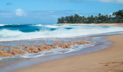 Foto op Canvas Zonsondergang Strand Sunset Beach in Oahu, Hawaii  © Bram