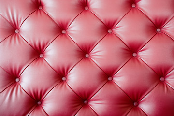 Pink genuine leather sofa