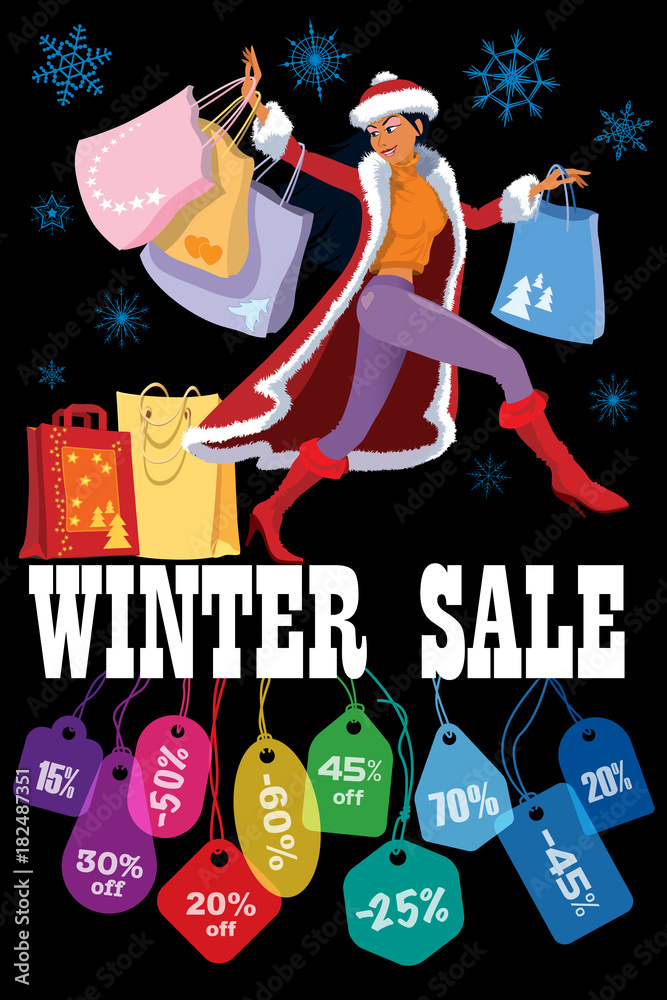 Wall mural Winter seasonal sale