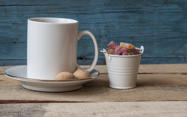 Cup of tea on a wood table