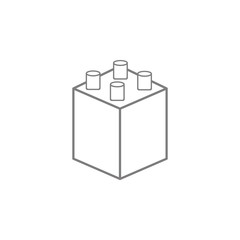 Fototapeta premium constructor, building block, icon. Web element. Premium quality graphic design. Signs symbols collection, simple icon for websites, web design, mobile app, info graphics