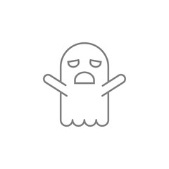 Ghost doodle cartoon character icon. Web element. Premium quality graphic design. Signs symbols collection, simple icon for websites, web design, mobile app, info graphics