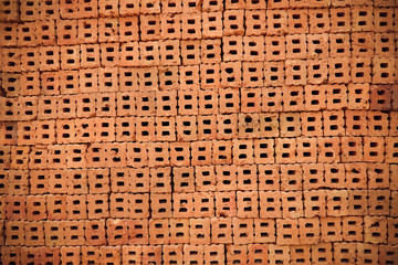 Pile of bricks for construction