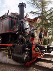 Vintage steam powered train