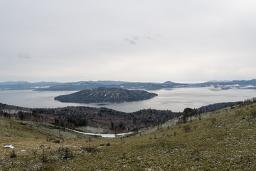 Fototapeta na wymiar 美幌峠から観る屈斜路湖