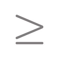 more or equal symbol icon. Web element. Premium quality graphic design. Signs symbols collection, simple icon for websites, web design, mobile app, info graphics