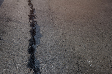 Road collapse after the earthquake.