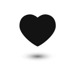 Heart icon, love symbol, isolated vector