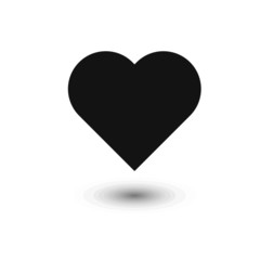 Heart icon, love symbol, isolated vector